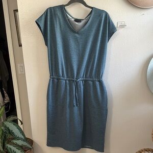 32 Degrees Blue Sheath Midi Dress with Dolman Sleeves